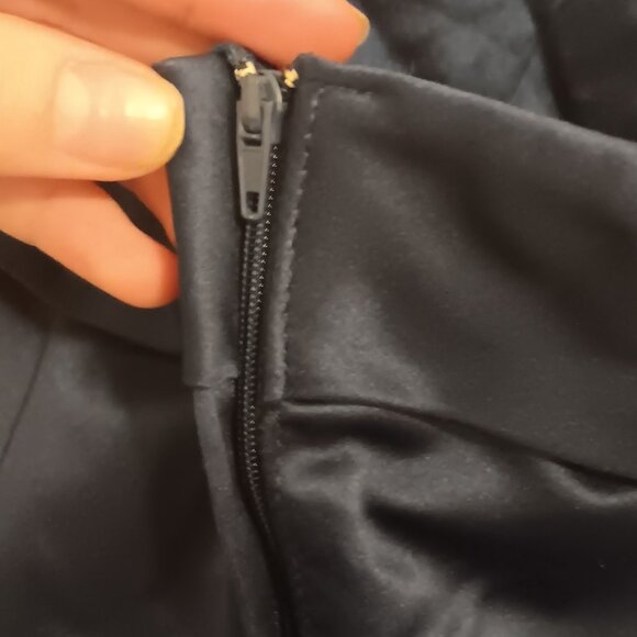 Urban Girl Nites Strapless Midnight Blue Prom Dress with Sash - Picture 3 of 9